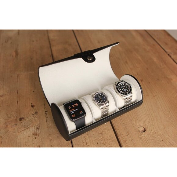 Travel Watch Case Roll Organizer for Men | Vegan Faux Leather Watch Display Case - Picture 8 of 8